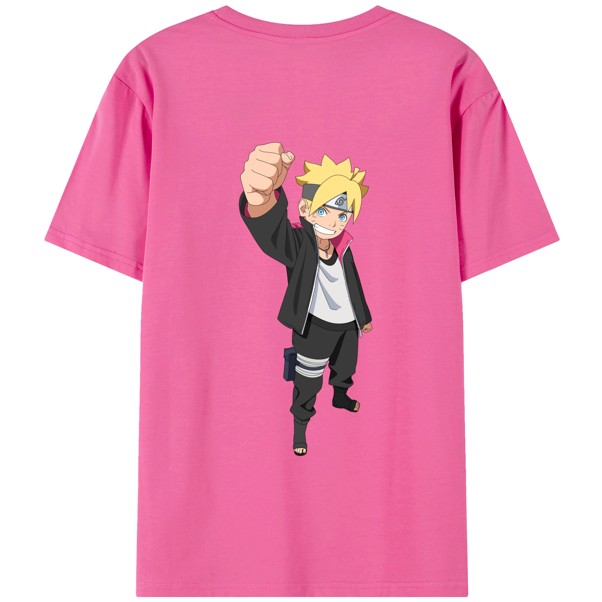 （画像用） NARUTO -ナルト- うずまき ボルト Uzumaki Boruto レディース半袖Tシャツ(バックプリント)